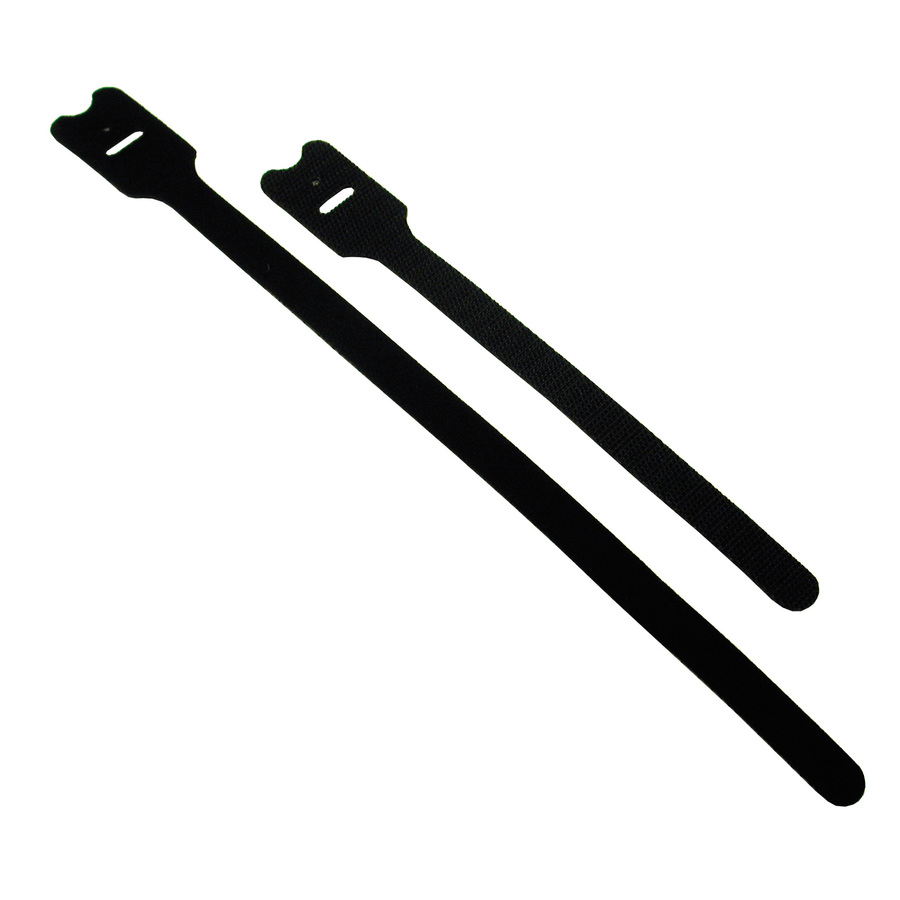 C2G 8in Screw-mountable Hook-and-Loop Cable Ties - 10pk