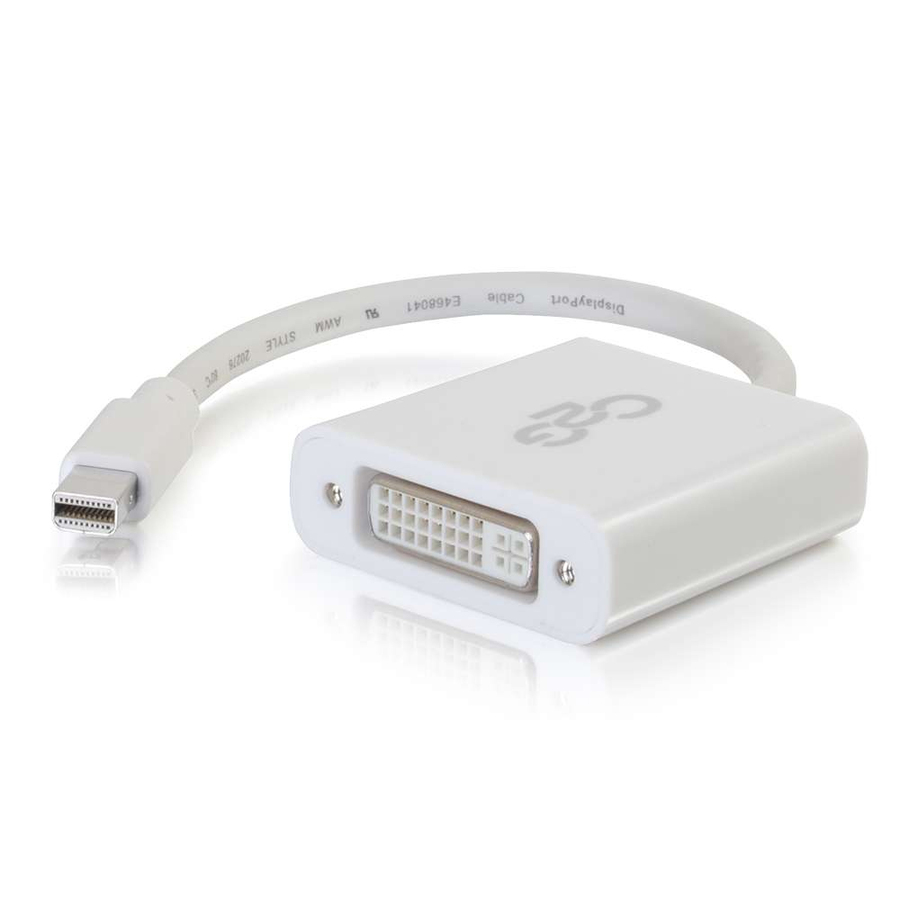 C2G Mini DisplayPort to DVI Adapter - Mini DP to DVI-D Active Converter - White