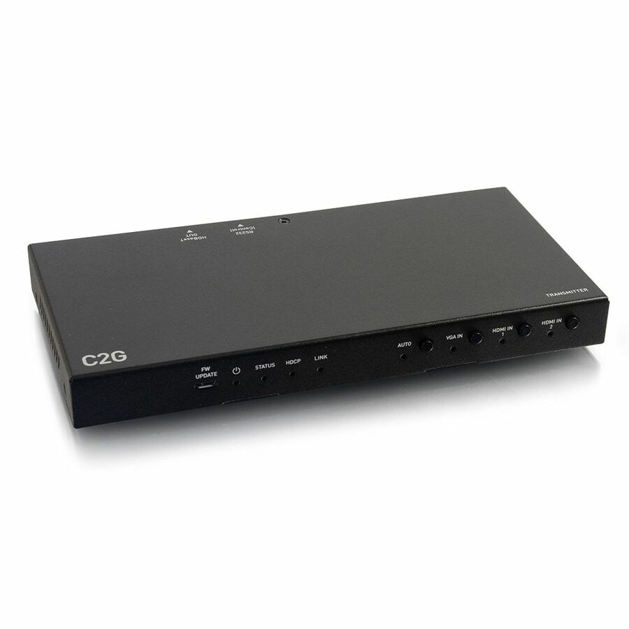 C2G Dual 4K HDMI HDBaseT + VGA, 3.5mm, and RS232 over Cat Switching Extender Box Transmitter - 4K 60Hz