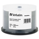 Verbatim CD-R 700MB 52X DataLifePlus White Inkjet Printable, Hub Printable - 50pk Spindle