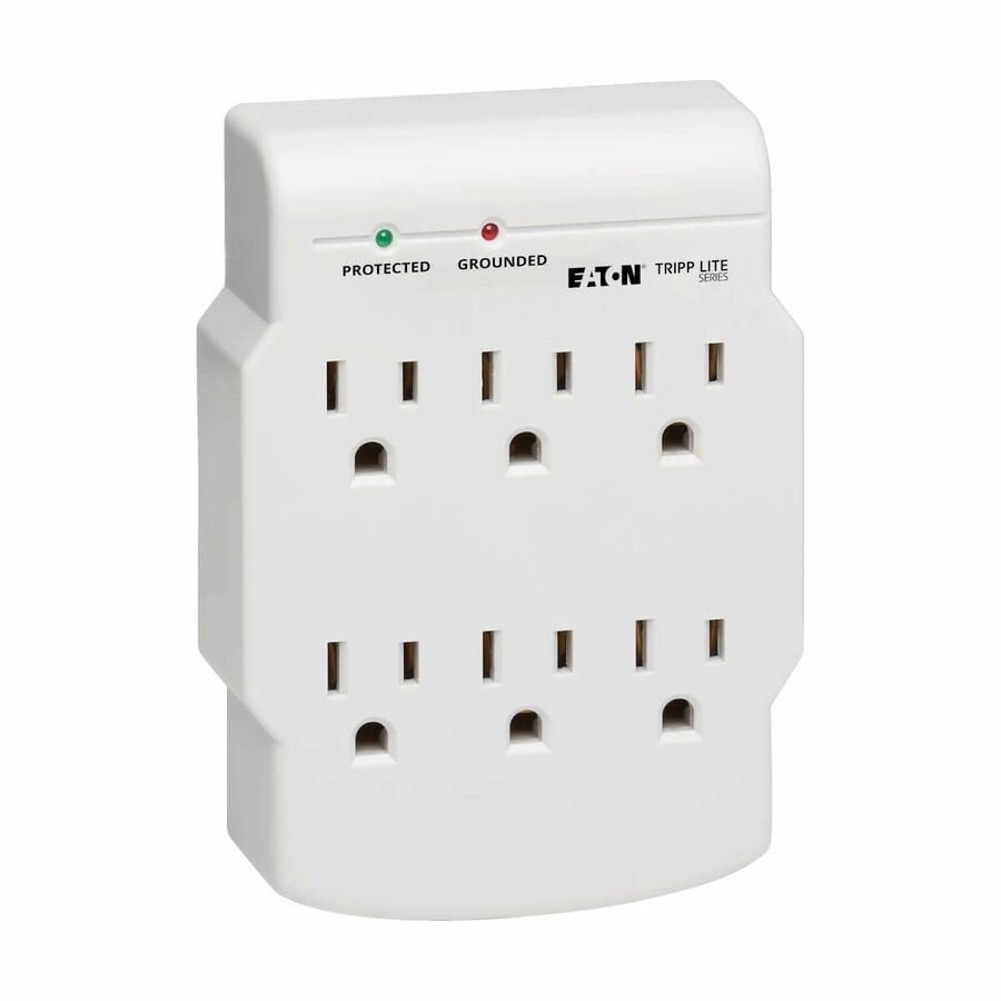 Eaton Tripp Lite Series Protect It! 6-Outlet Low-Profile Surge Protector, Direct Plug-In, 750 Joules, Diagnostic LED