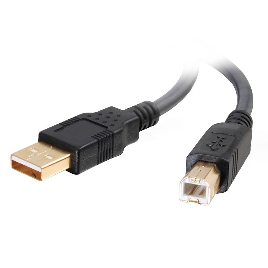 C2G Ultima Series 6.6ft USB A to USB B Cable - USB A to B Cable - USB 2.0 - Black - M/M