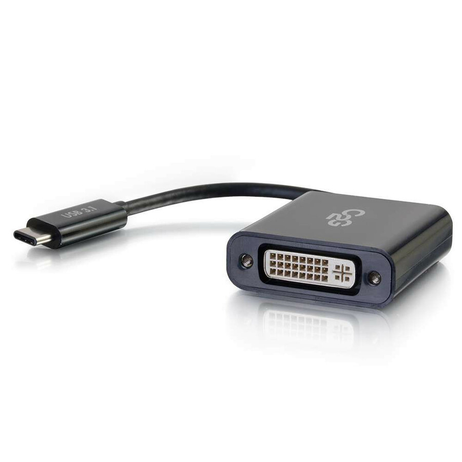 C2G USB-C to DVI-D Video Adapter Converter - Black