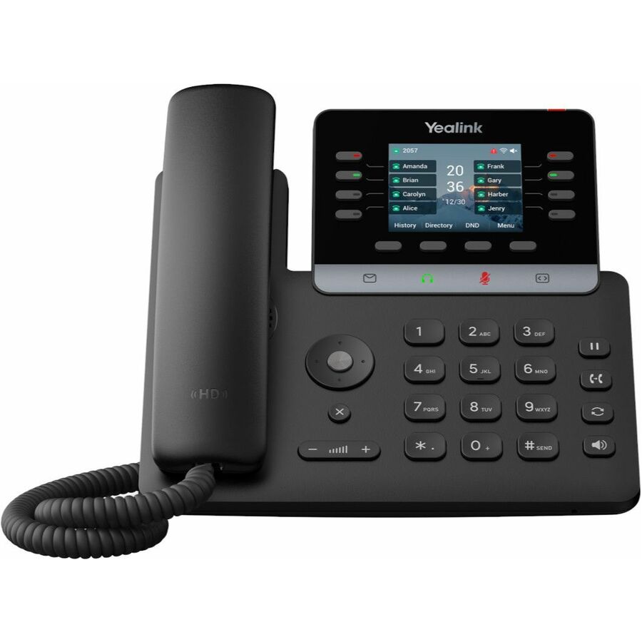 Yealink SIP-T73W IP Phone - Corded/Cordless - Corded/Cordless - Bluetooth, Radio Frequency - 5 Multiple Conferencing - Wall Mountable - Black