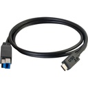 C2G 6ft (1.8m) USB 3.0 (USB 3.1 Gen 1) USB-C to USB-B Cable M/M - Black