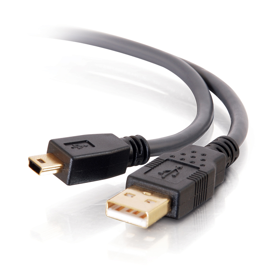 C2G Ultima Series 16.4ft USB A to USB Mini B Cable - USB to Mini B Cable - USB 2.0 - Black - M/M