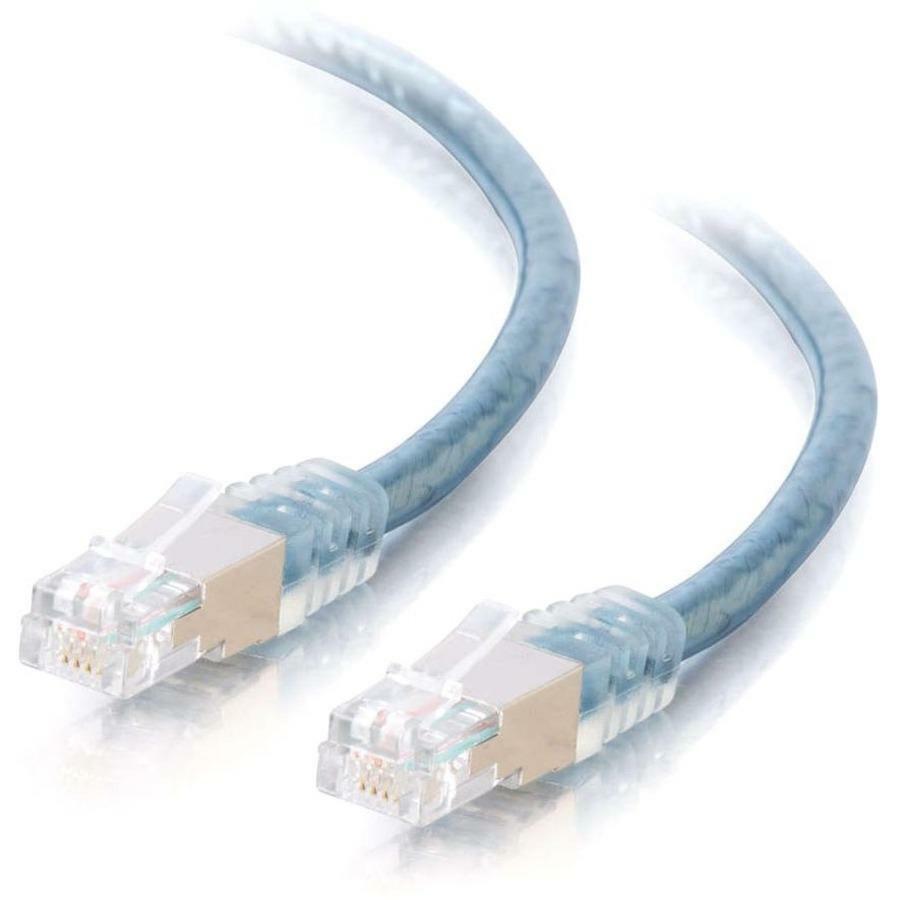 C2G 25ft High Speed Internet Modem Cable - Phone Cable - Transparent Blue - M/M