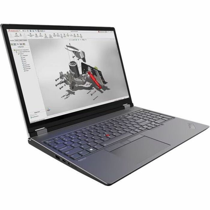 Lenovo ThinkPad P16 Gen 2 21FA0032US 16" Mobile Workstation - WQXGA - 165 Hz - Intel Core i7 13th Gen i7-13700HX - 16 GB - 512 GB SSD - English Keyboard - Villi Black, Storm Gray