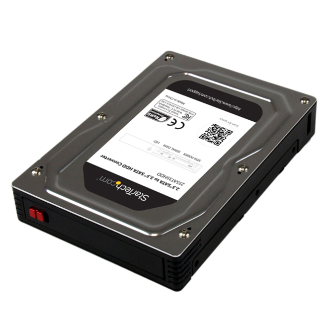 StarTech 2.5" to 3.5" SATA Aluminum Hard Drive Adapter Enclosure with SSD / HDD Height up to 12.5mm