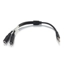 C2G 6in 4-pin 3.5mm Microphone and Headphone Breakout Adapter Y-Cable