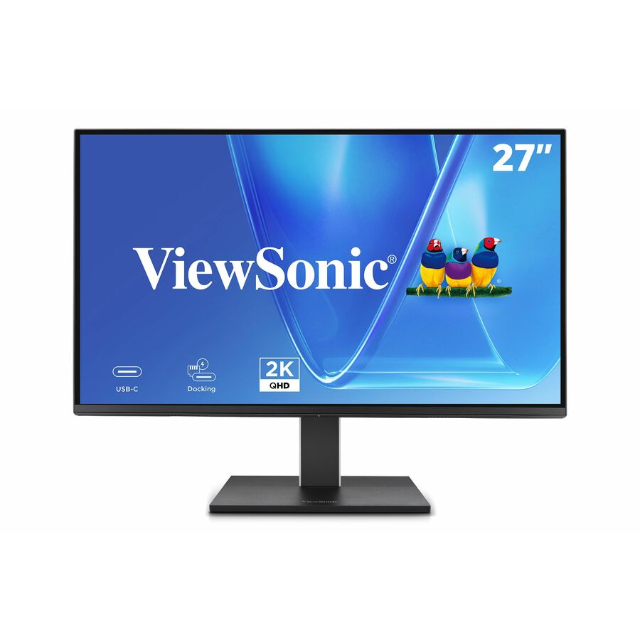 ViewSonic VG2758-2K 27 Inch 1440p Docking Monitor, IPS Display with 100W USB-C for Smooth Home and Office Productivity, Full Ergonomic Adjustability, RJ45, HDMI, 5-Port USB Hub, and DisplayPort Inputs