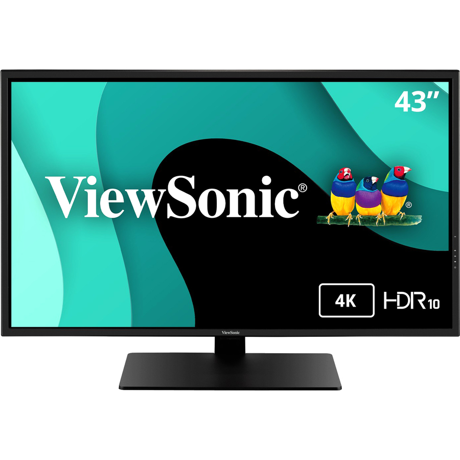 ViewSonic VX4381-4K 43 Inch 4K Monitor, MVA Display with HDR10 for Ultimate Home Entertainment and Large-Format Productivity, Eye Care Technology, HDMI, and DisplayPort Inputs