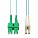 AddOn 20m ASC to LC Aqua OM4 Duplex OFNP (Plenum-Rated) MMF (Multi Mode) Fiber Patch Cable, 50/125