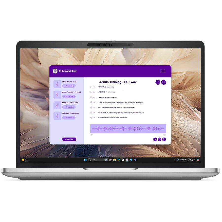 Dell Pro 13 Plus PB13250 13.3" Touchscreen Clamshell Copilot+ PC Notebook - Full HD Plus - 60 Hz - Intel Core Ultra 7 266V - vPro Technology - 16 GB - 512 GB SSD - English (US) Keyboard