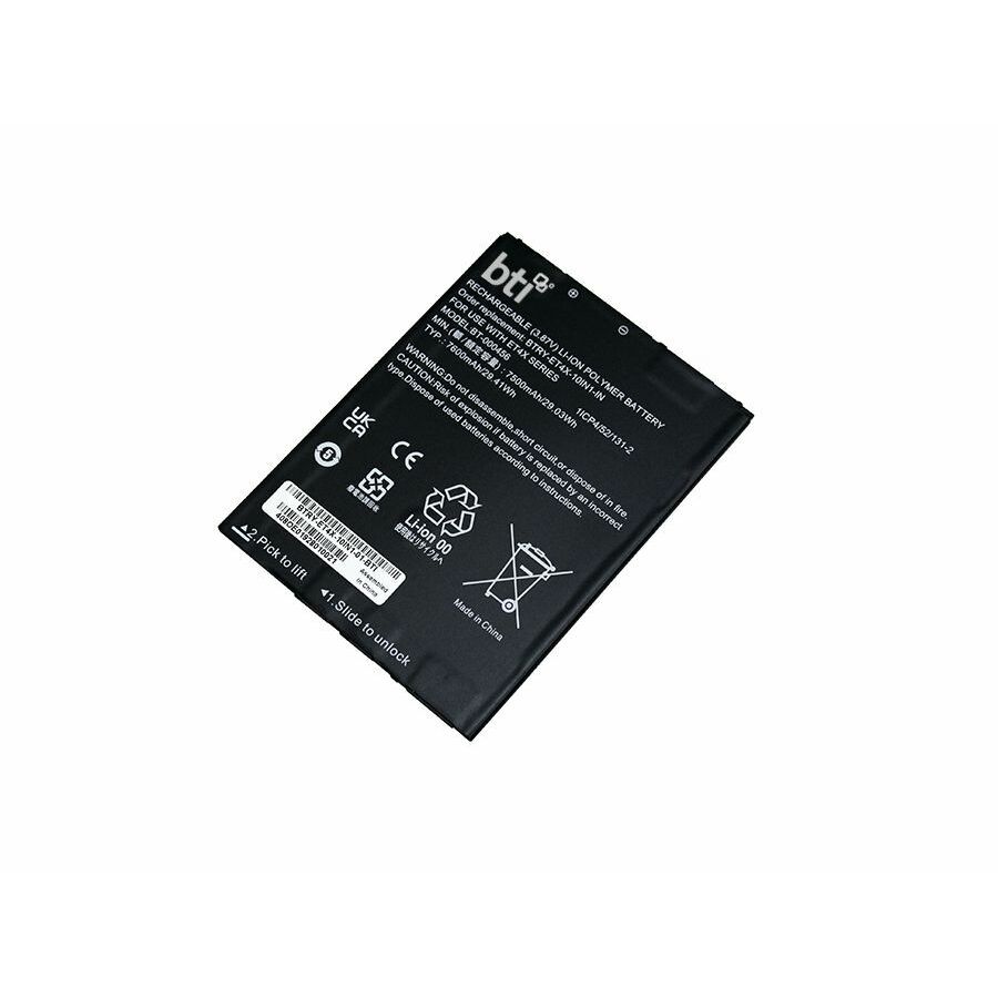 BTI BTRY-ET4X-10IN1-01-BTI 1-CELL 3.87V LI-ION TABLET BATTERY FOR ZEBRA ET40, ET45, ET40HC, ET45HC, ET4X 10"