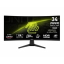 MSI MAG 346CQ 34 inch VA UWQHD Display 180Hz AdaptiveSync Curved Gaming Monitor