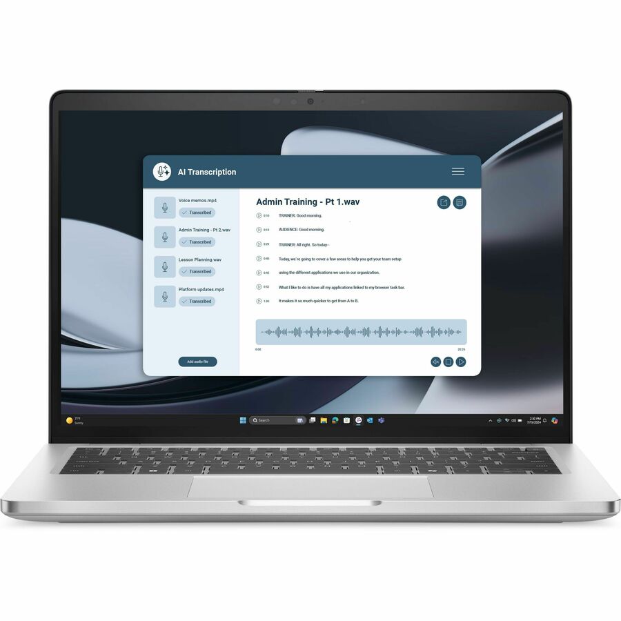 Dell Pro 14 Plus PB14255 14" Clamshell Copilot+ PC Notebook - Full HD Plus - 60 Hz - AMD Ryzen AI 7 PRO 350 - 32 GB - 512 GB SSD - English (US) Keyboard - Platinum Silver