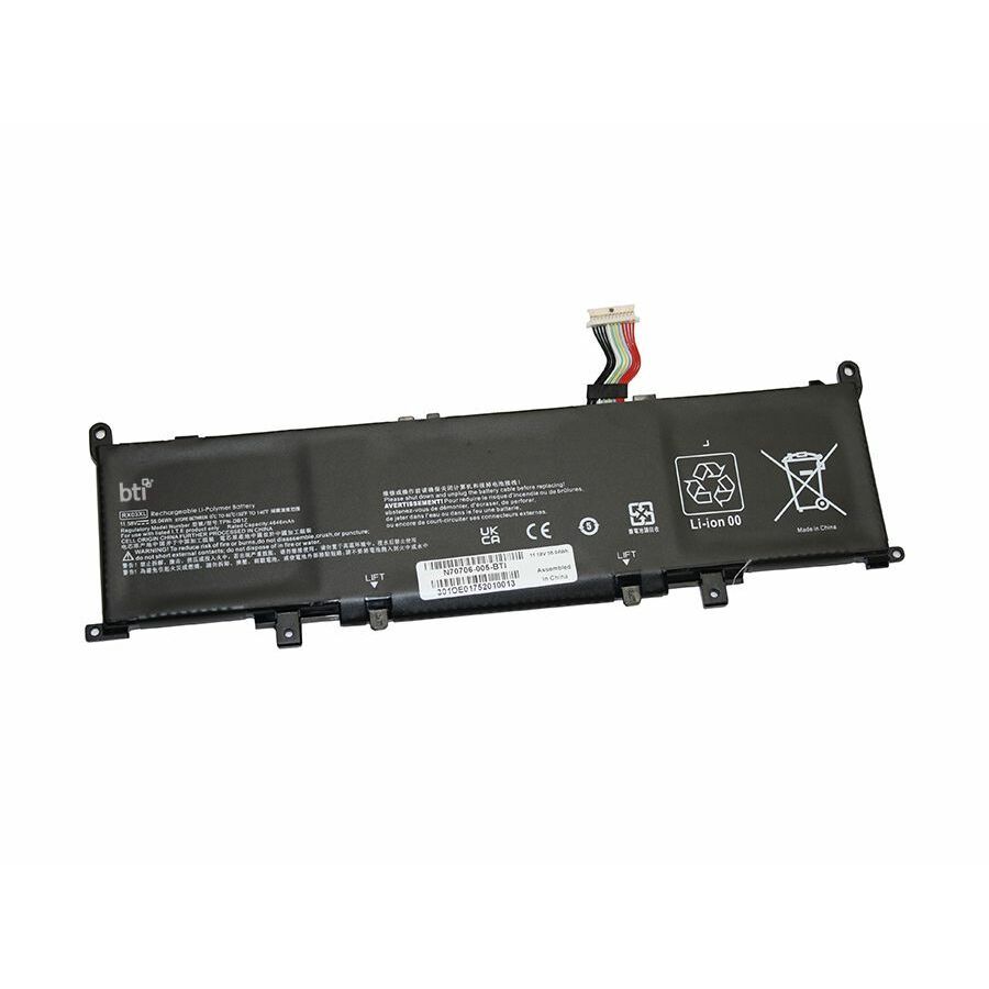 BTI N70706-005-BTI 3-CELL 11.58V LI-ION NOTEBOOK BATTERY N70706-005, RX03XL, TPN-DB1Z, N69453-271, HSTNN-WB0H