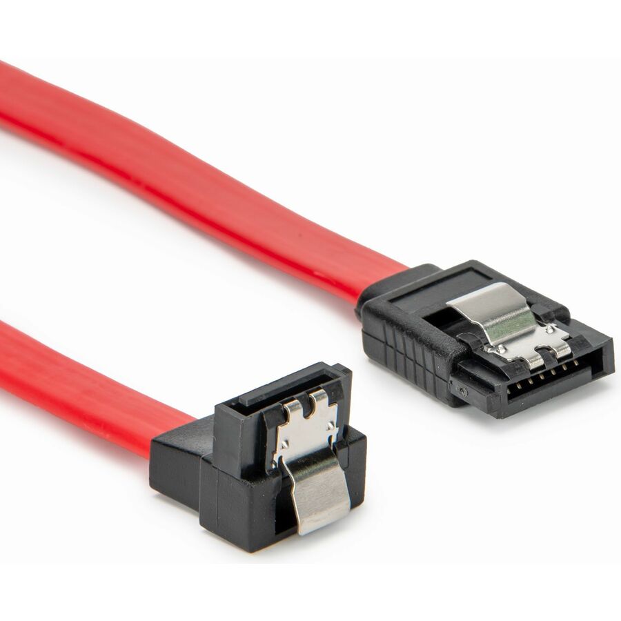 Rocstor 12in Latching SATA to Right Angle SATA Serial ATA Cable