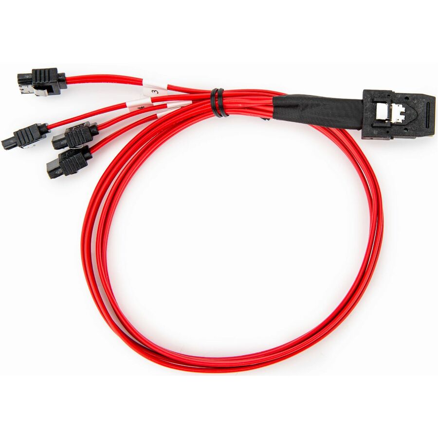 Rocstor 50cm Serial Attached SCSI SAS Cable - SFF-8087 to 4x Latching SATA