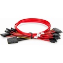 Rocstor 50cm Internal Serial Attached SCSI Mini SAS Cable - SFF8087 to 4x SFF8482