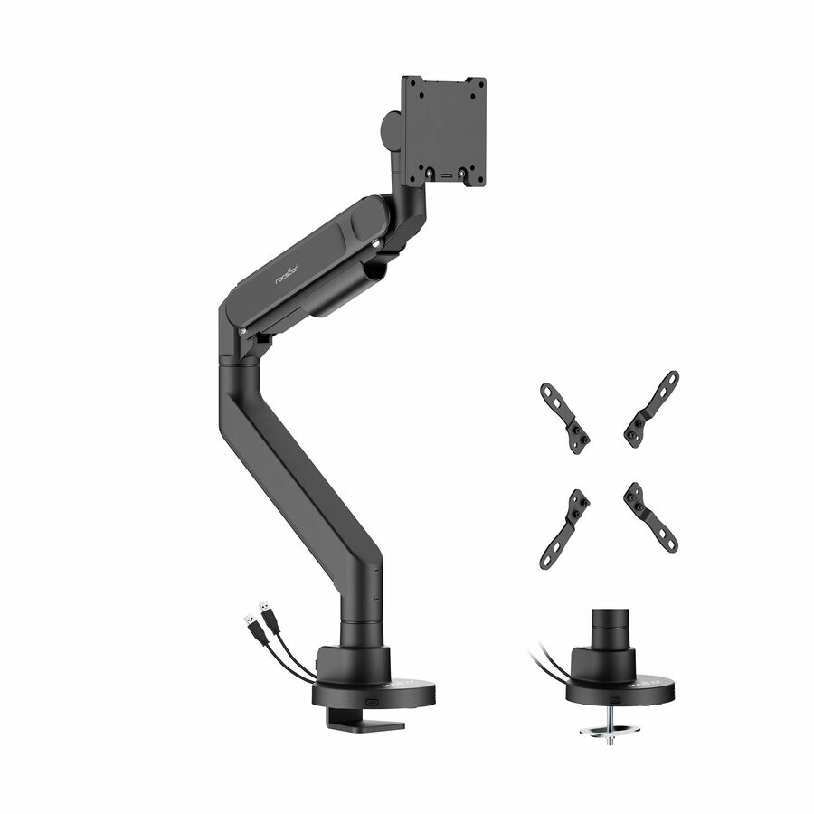 Rocstor ErgoReach Mounting Arm for Monitor, Curved Screen Display, Flat Panel Display - Matte Black