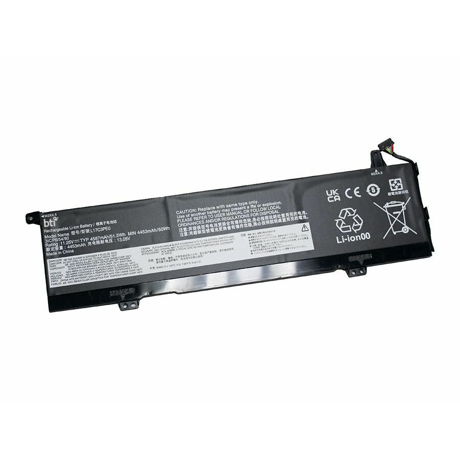 BTI L17C3PE0-BTI 11.25V 51.5WH LI-ION BATTERY L17C3PE0, 5B10Q39196, 5B10Q39197