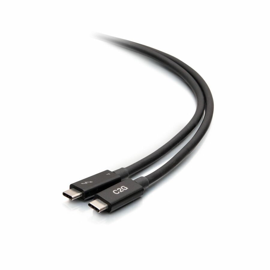C2G 2.5ft Thunderbolt 4 Cable - USB C Thunderbolt 4 Cable - 100W - 40Gbps - 8K 60Hz