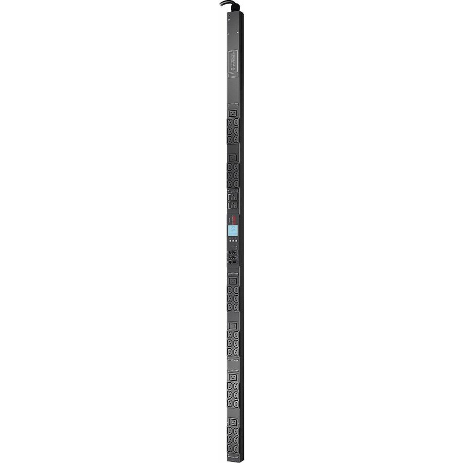APC NetShelter Rack PDU, Metered, 0U, 5.7kW 208V 3-phase 20A, (36) C13, (6) C19, and (2) NEMA 5-20R outlets