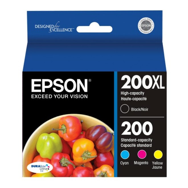 Epson DURABrite 200XL/200 (T200XL-BCS) Original High Yield Inkjet Ink Cartridge - Multi-pack - Black, Cyan, Magenta, Yellow - 1 Each