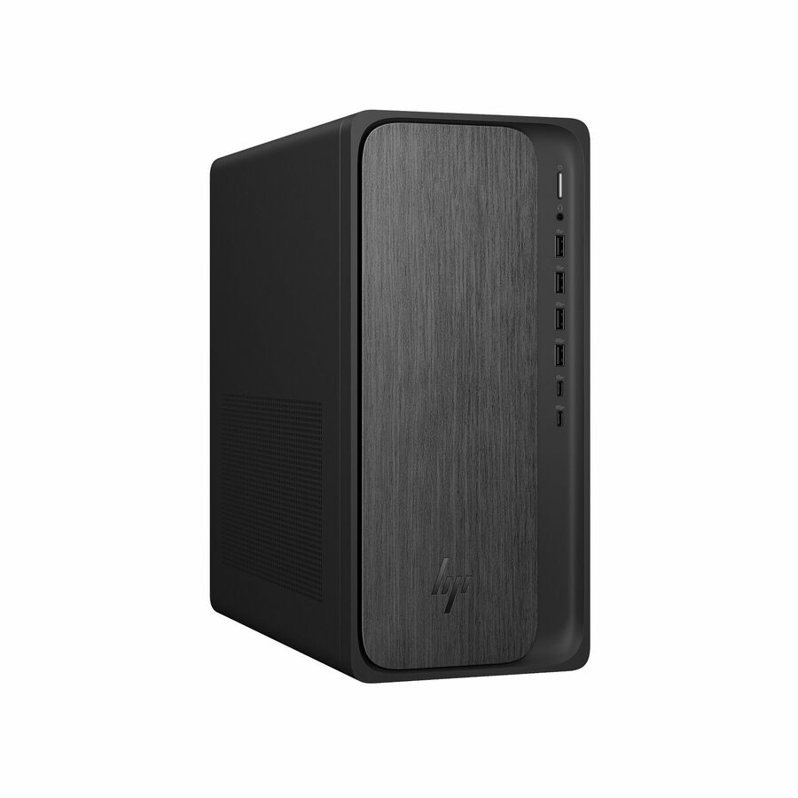HP OmniDesk M02-0000a M02-0095m Desktop Computer - AMD Ryzen 7 Ryzen 8000 Series 8700G - 16 GB - 2 TB PCI Express NVMe 4.0 SSD - Gray Wood, Jack Black - Refurbished