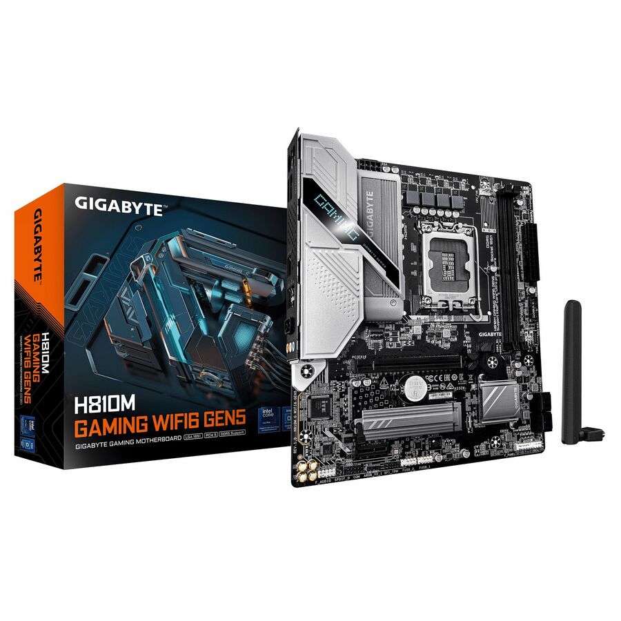 GIGABYTE Ultra Durable H810M G WIFI6 GEN5 Gaming Desktop Motherboard - Intel H810 Chipset - Socket LGA-1851 - Micro ATX