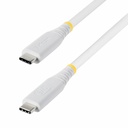 StarTech 1.5ft (45cm) USB4 Cable, 40Gbps, USB-IF Certified USB-C Cable, 240W, 8K 60Hz/4K 240Hz DP2.1, Thunderbolt 4 Compatible, White