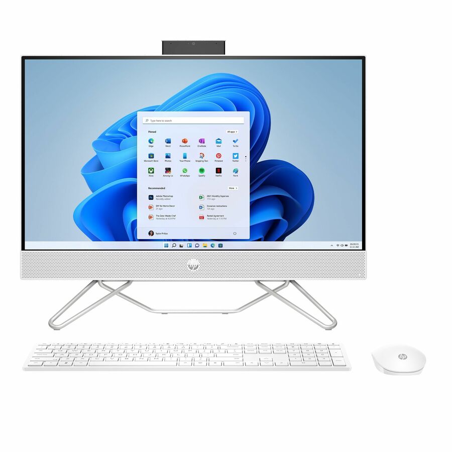 HP 24-cb1000i 24-cb1144 All-in-One Computer - Intel Core i5 12th Gen i5-1235U - 8 GB - 512 GB PCI Express NVMe SSD - 23.8" Full HD Touchscreen - Desktop - Starry White - Refurbished