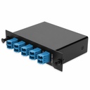 AddOn 4+3 Channel LGX DWDM Mux/Demux C56-C59 with OTDR, Test Tx/Rx, Upgrade, and Express Ports, LC/UPC Connectors