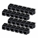 StarTech Cat6 Keystone Jack, 24-Pack RJ45 Ethernet Keystone Jacks, UTP Cat6 Wall Jack, 180-Degree 110 Punch Down, Black