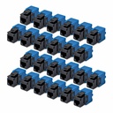 StarTech Cat6 Keystone Jack, 24-Pack RJ45 Ethernet Keystone Jacks, UTP Cat6 Wall Jack, 180-Degree Toolless, Black