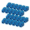 StarTech Cat6 Keystone Jack, 24-Pack RJ45 Ethernet Keystone Jacks, UTP Cat6 Wall Jack, 180-Degree Toolless, Blue