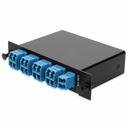 AddOn 12+3 Channel LGX DWDM Mux/Demux C28-C39 with OTDR, Test Tx/Rx, Upgrade, and Express Ports, LC/UPC Connectors
