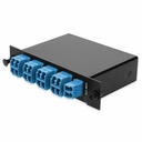 AddOn 12+3 Channel LGX DWDM Mux/Demux C40-C51 with OTDR, Test Tx/Rx, Upgrade, and Express Ports, LC/UPC Connectors