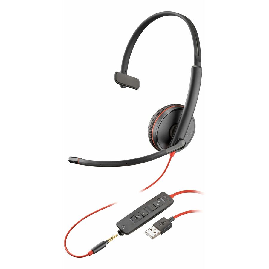 Poly Blackwire 3215 Monaural USB-A Headset TAA
