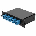 AddOn 4+3 Channel LGX DWDM Mux/Demux C60-C63 with OTDR, Test Tx/Rx, Upgrade, and Express Ports, LC/UPC Connectors