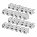 StarTech Cat6 Keystone Jack, 24-Pack RJ45 Ethernet Keystone Jacks, UTP Cat6 Wall Jack, 180-Degree 110 Punch Down, White