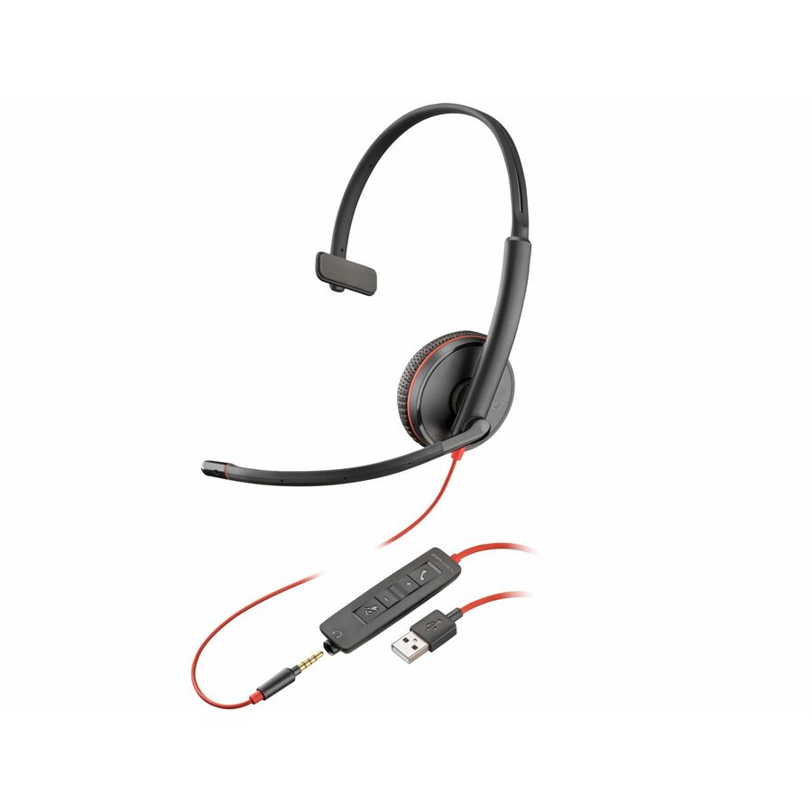 Poly Blackwire 3215 Monaural USB-A Headset TAA (Bulk)