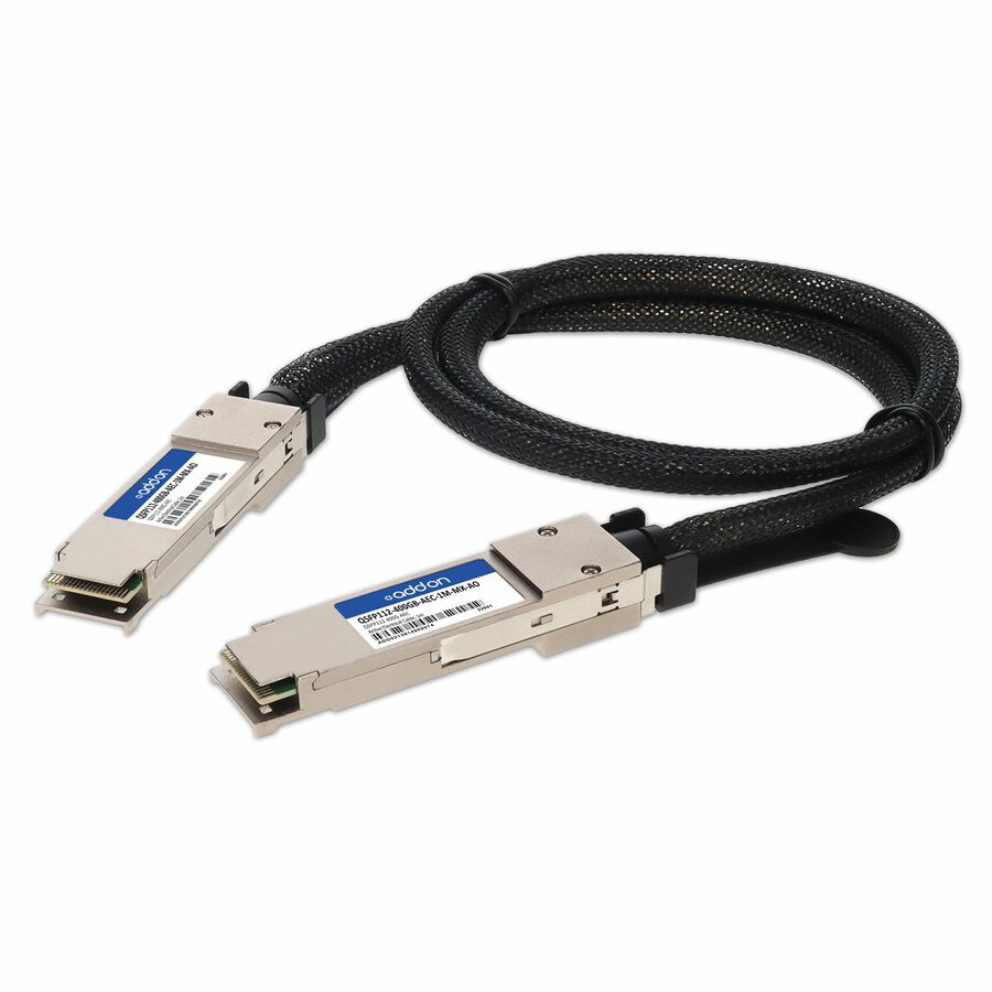 AddOn Mellanox Compatible TAA 400GBase-AEC QSFP112 to QSFP112 Active Electrical Cable (AEC, 1m, CMIS 5.2)