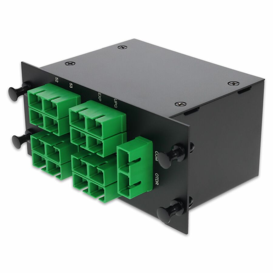 AddOn 12+3 Channel LGX DWDM Mux/Demux C52-C63 with OTDR, Test Tx/Rx, Upgrade, and Express Ports, SC/APC Connectors
