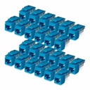 StarTech Cat6 Keystone Jack, 24-Pack RJ45 Ethernet Keystone Jacks, UTP Cat6 Wall Jack, 90-Degree 110 Punch Down, Blue