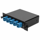 AddOn 4+3 Channel LGX DWDM Mux/Demux C44-C47 with OTDR, Test Tx/Rx, Upgrade, and Express Ports, LC/UPC Connectors
