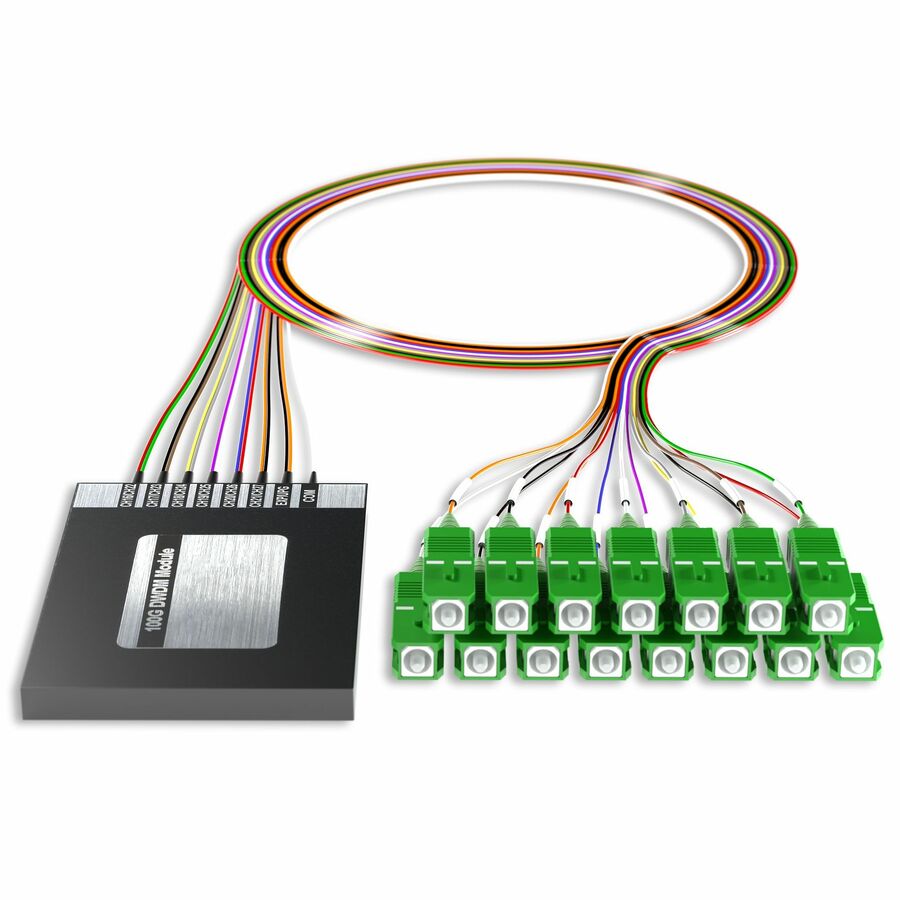 AddOn 12+2 Channel OSP DWDM Mux/Demux C16-C27 with Upgrade and Express Ports, SC/APC Connectors on 40in Single-Mode Pigtails