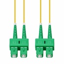AddOn 6m ASC to ASC Yellow OS2 Duplex OFNP (Plenum-Rated) SMF Fiber Patch Cable